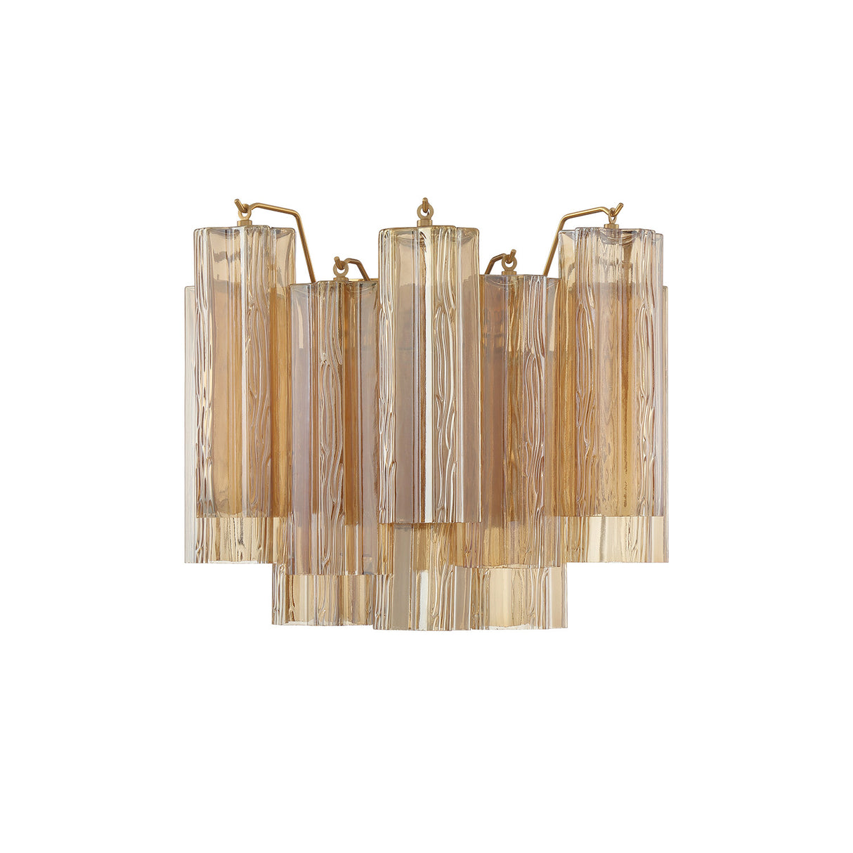 Grace Wall Sconce 12", Brass with Topaz Glass