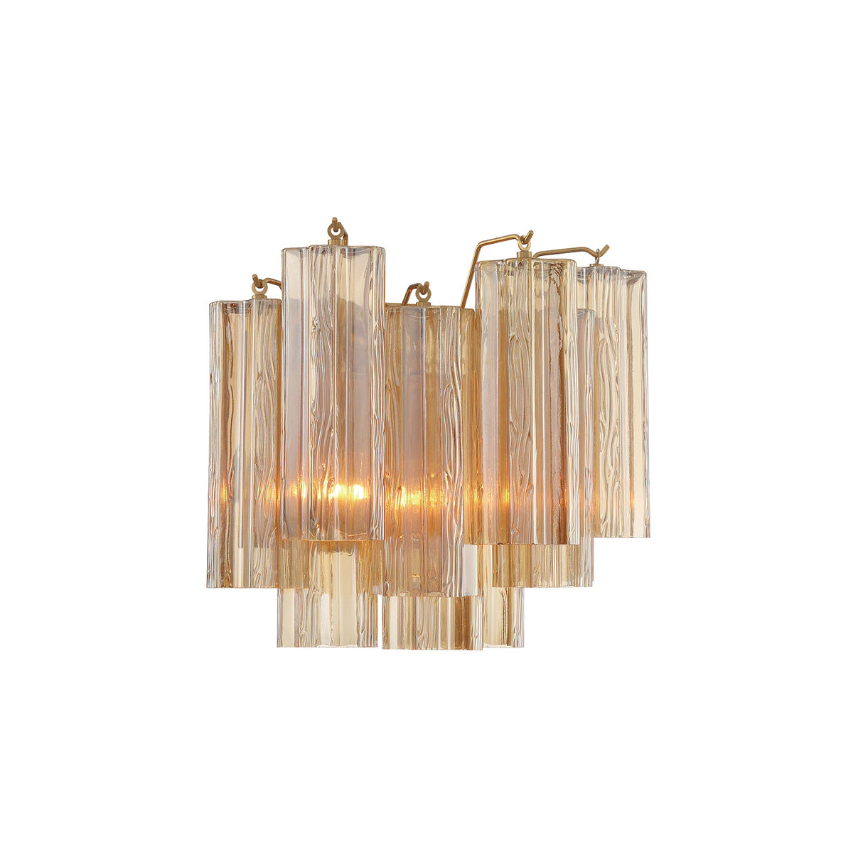 Grace Wall Sconce 12", Brass with Topaz Glass