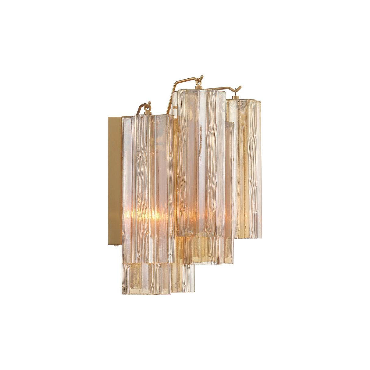 Grace Wall Sconce 12", Brass with Topaz Glass
