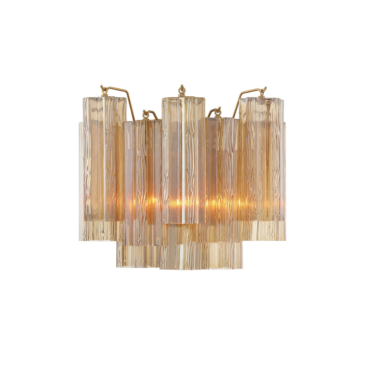 Grace Wall Sconce 12", Brass with Topaz Glass