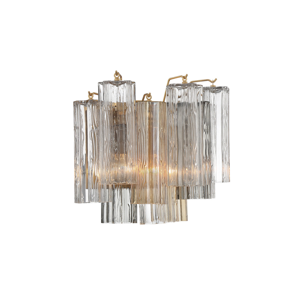 Grace Wall Sconce 12", Brass with Gilded Fog Glass