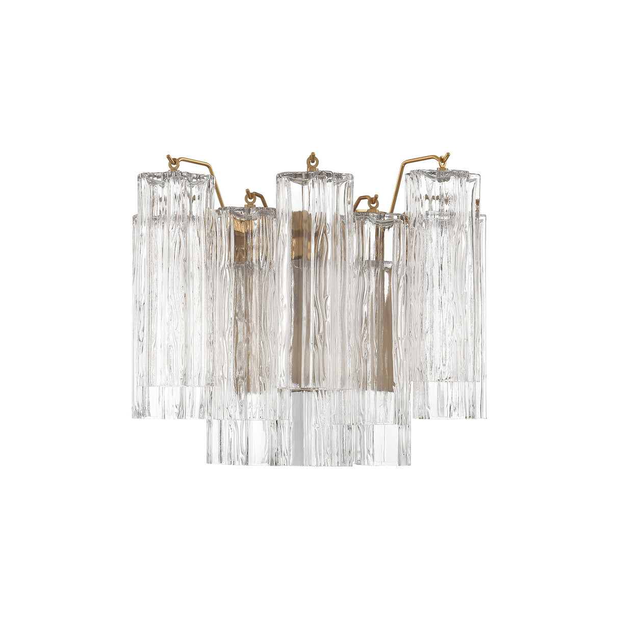 Grace Wall Sconce 12", Brass with Clear Glass