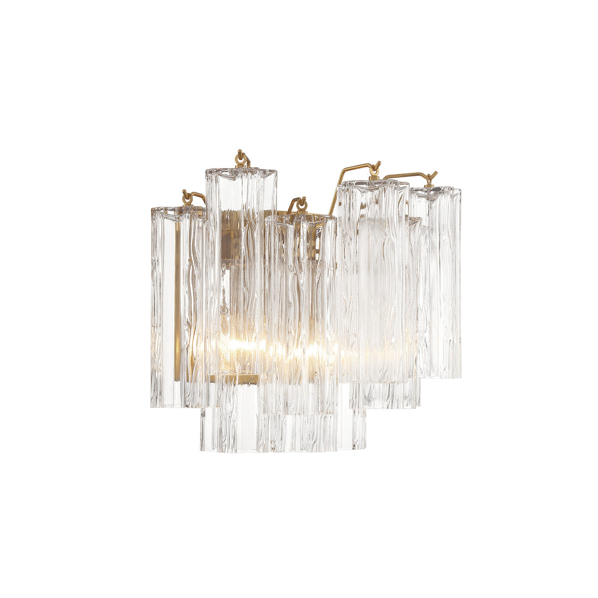 Grace Wall Sconce 12", Brass with Clear Glass