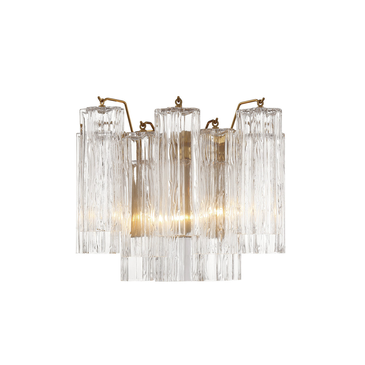 Grace Wall Sconce 12", Brass with Clear Glass