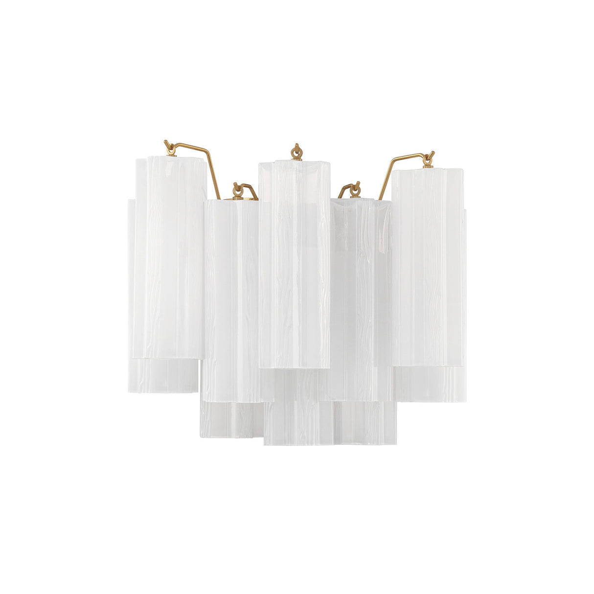 Grace Wall Sconce 12", Brass with White Glass