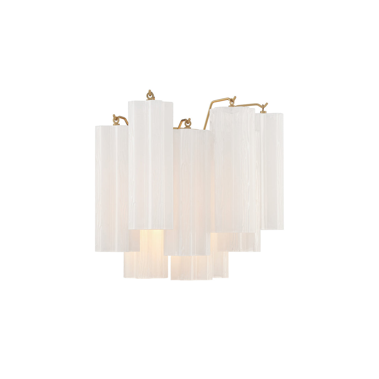 Grace Wall Sconce 12", Brass with White Glass