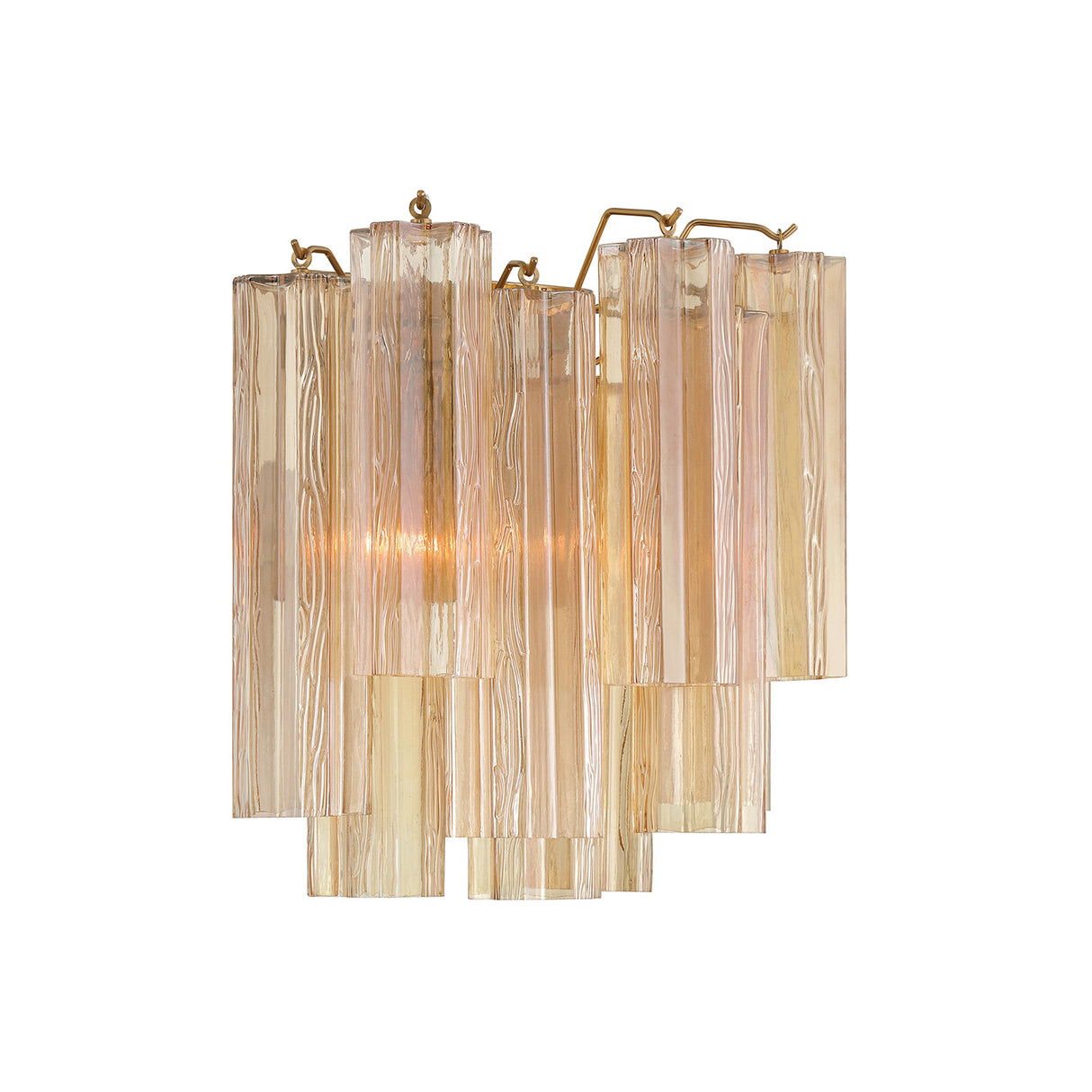 Grace Wall Sconce 14", Brass with Topaz Glass