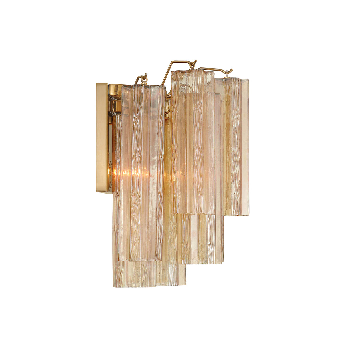 Grace Wall Sconce 14", Brass with Topaz Glass