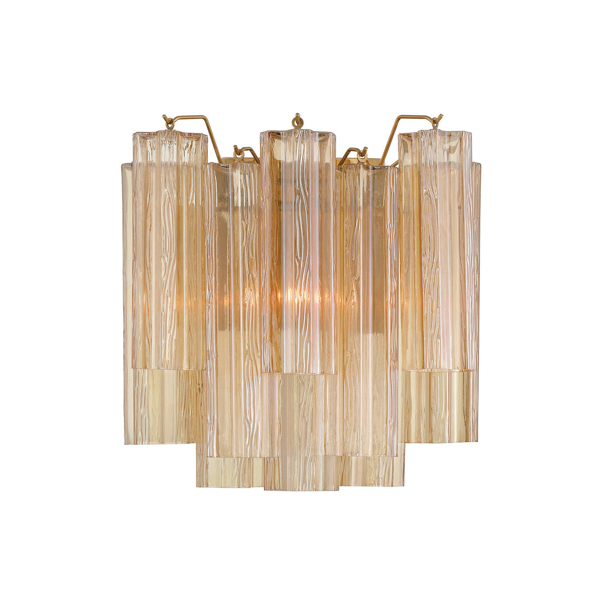 Grace Wall Sconce 14", Brass with Topaz Glass