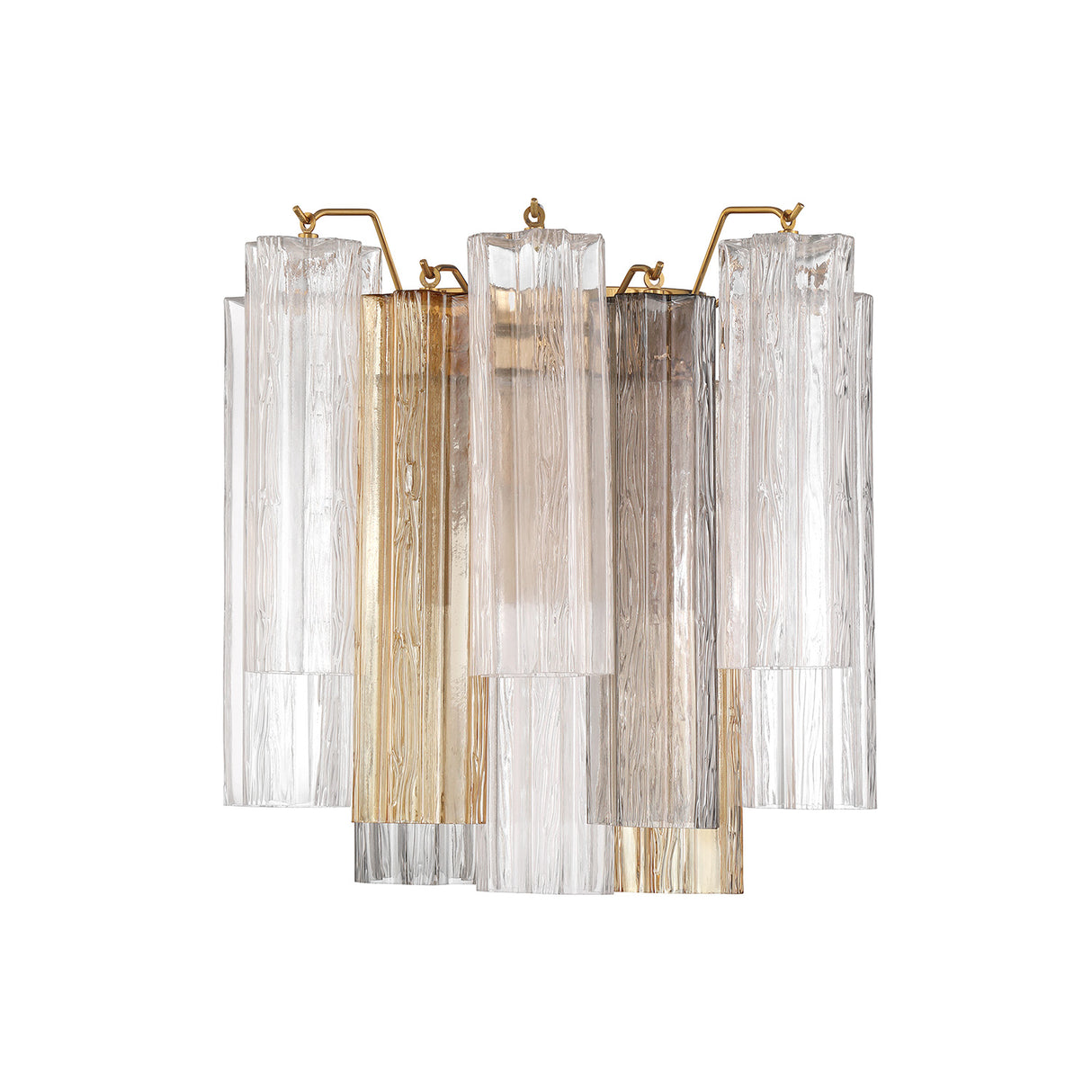 Grace Wall Sconce 14", Brass with Gilded Fog Glass