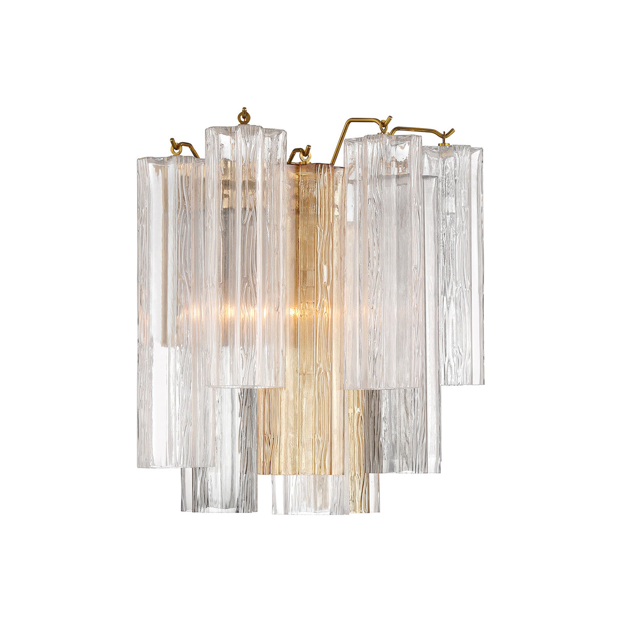 Grace Wall Sconce 14", Brass with Gilded Fog Glass