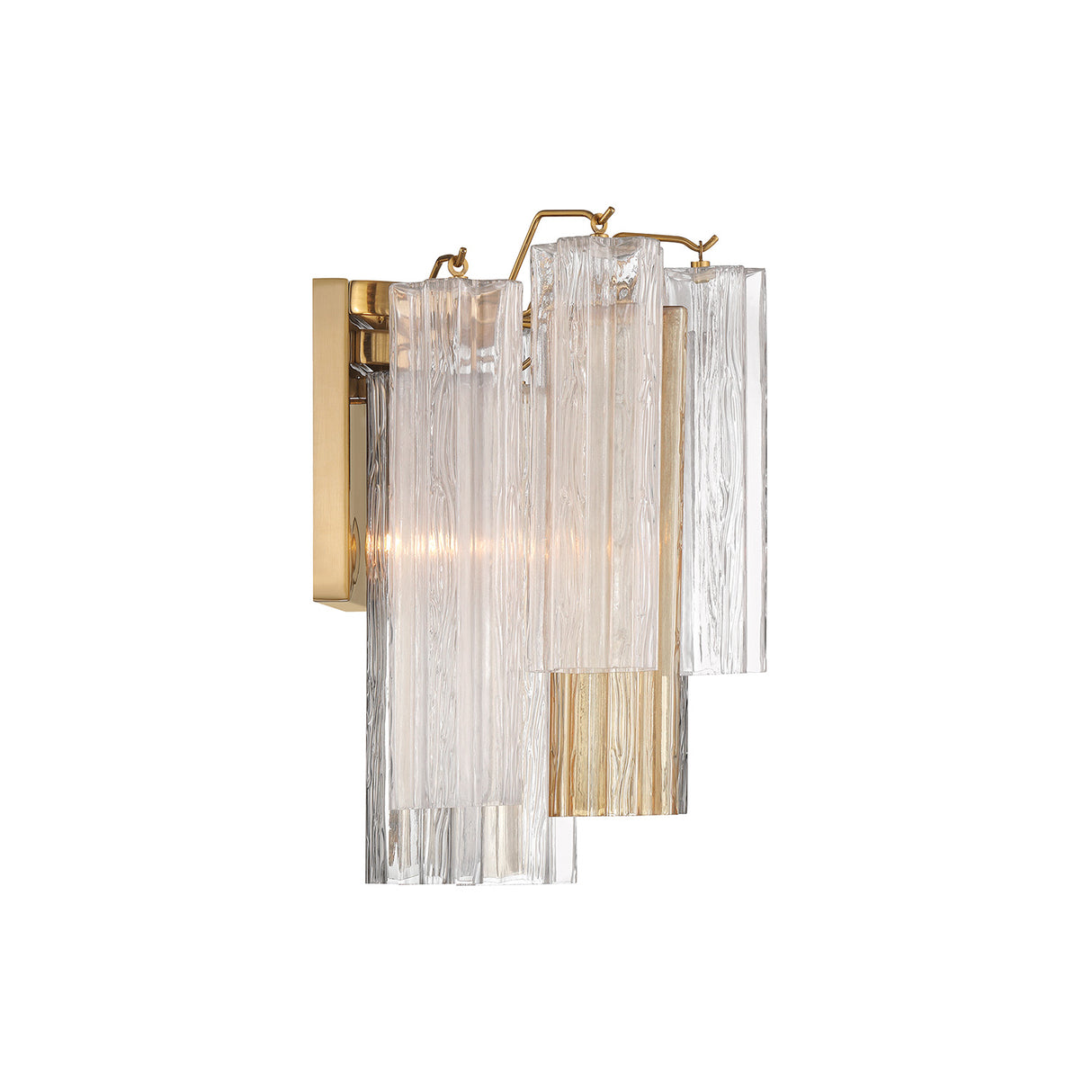 Grace Wall Sconce 14", Brass with Gilded Fog Glass