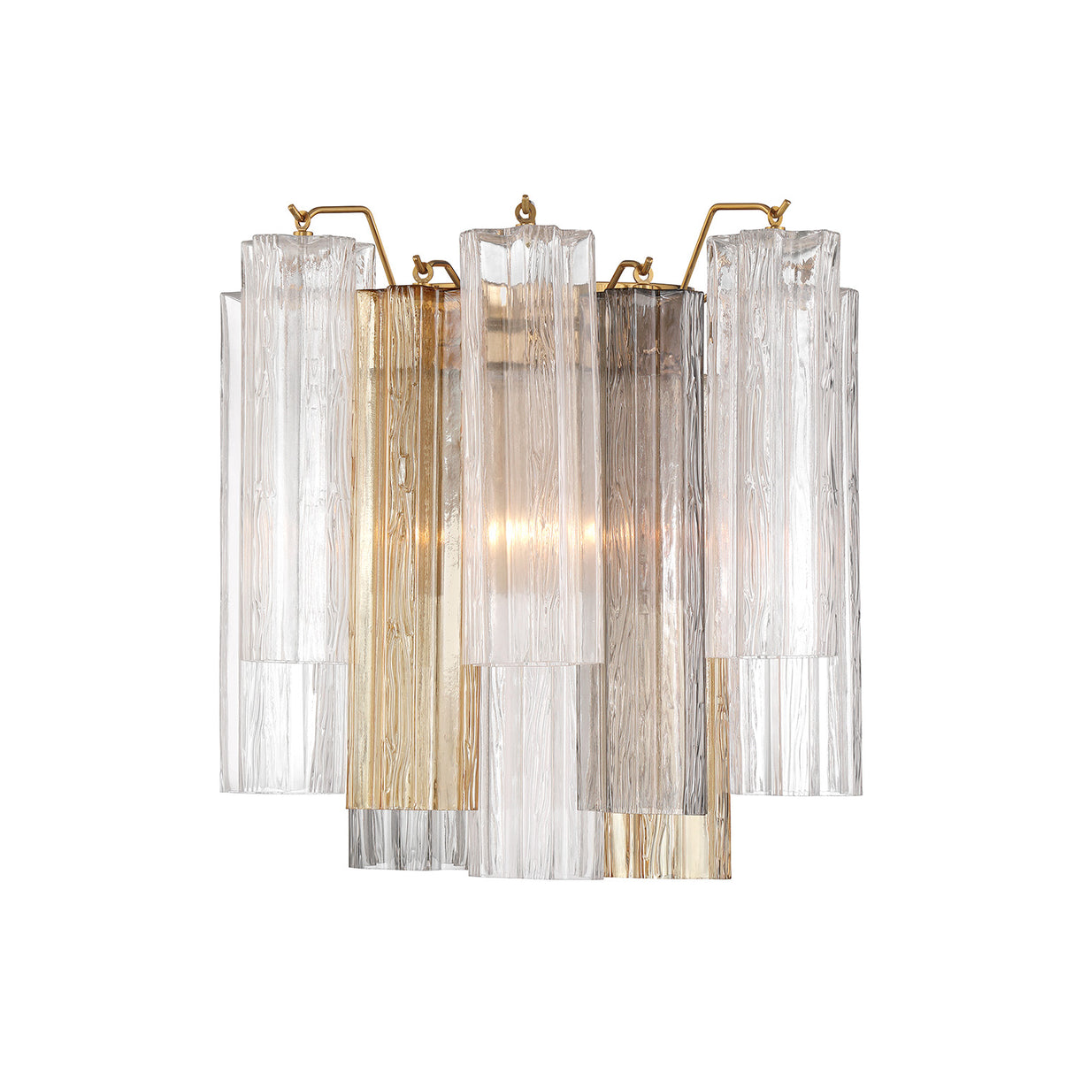 Grace Wall Sconce 14", Brass with Gilded Fog Glass