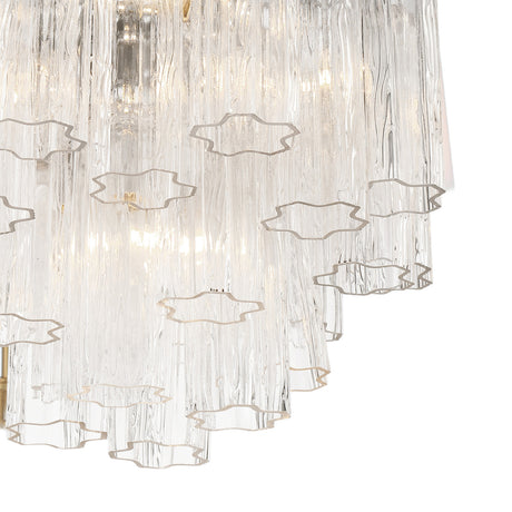 Grace 4 Light Mini Chandelier 18", Brass with Clear Glass