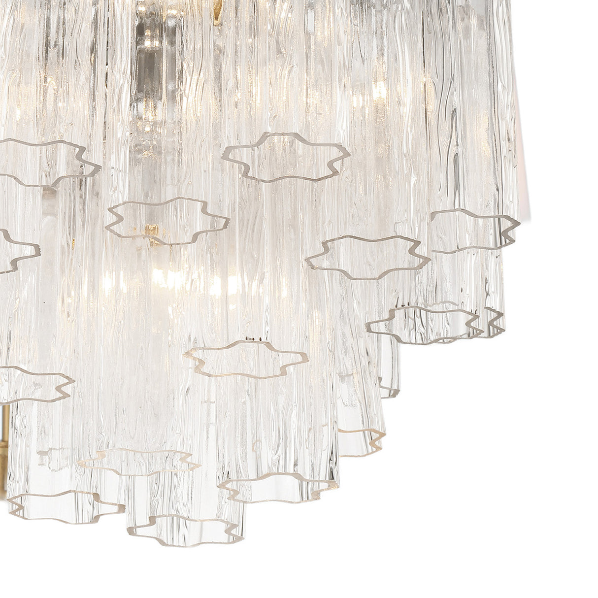 Grace 4 Light Mini Chandelier 18", Brass with Clear Glass