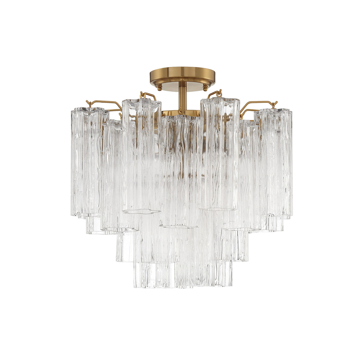 Grace Semi-Flush 18", Brass with Clear Glass