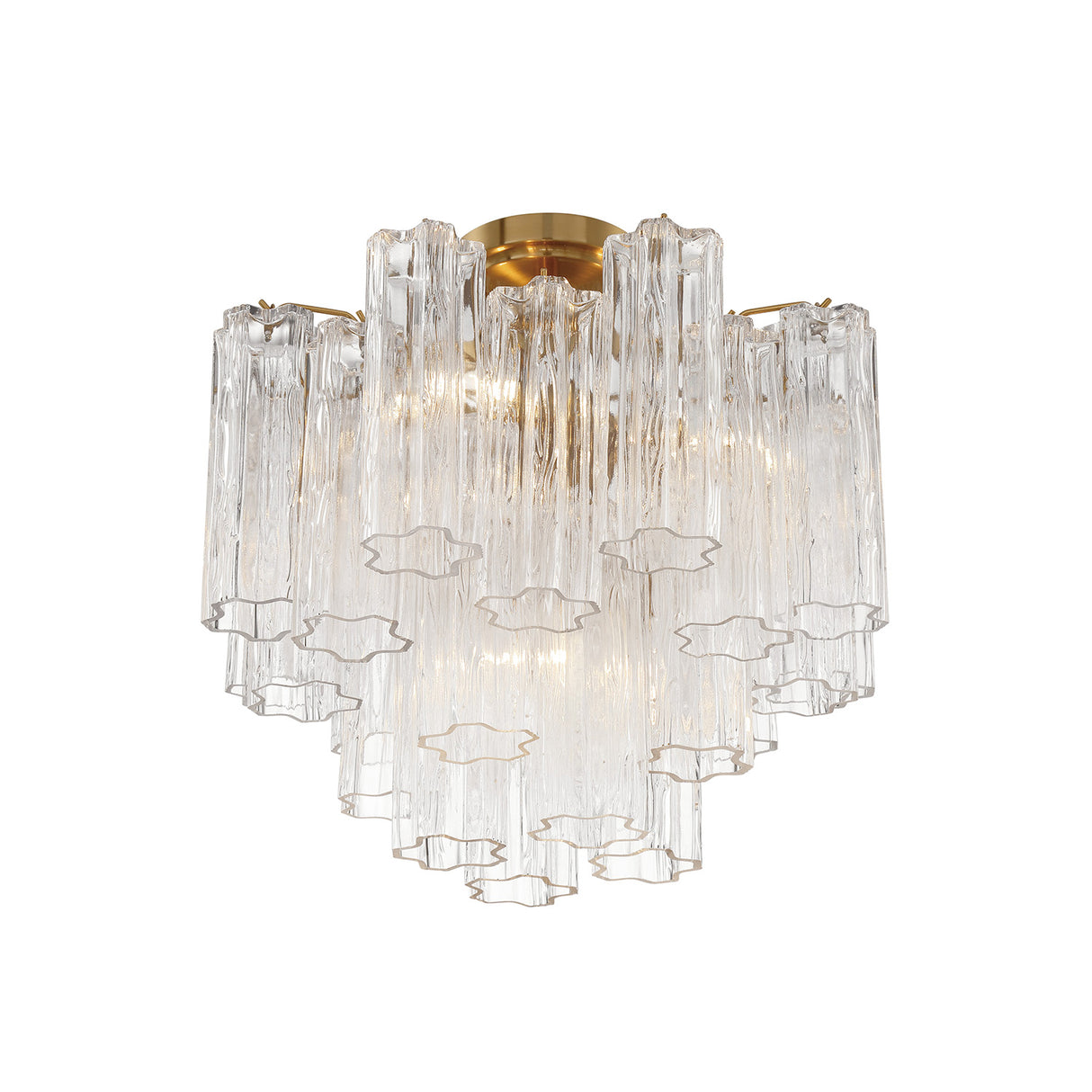 Grace Semi-Flush 18", Brass with Clear Glass