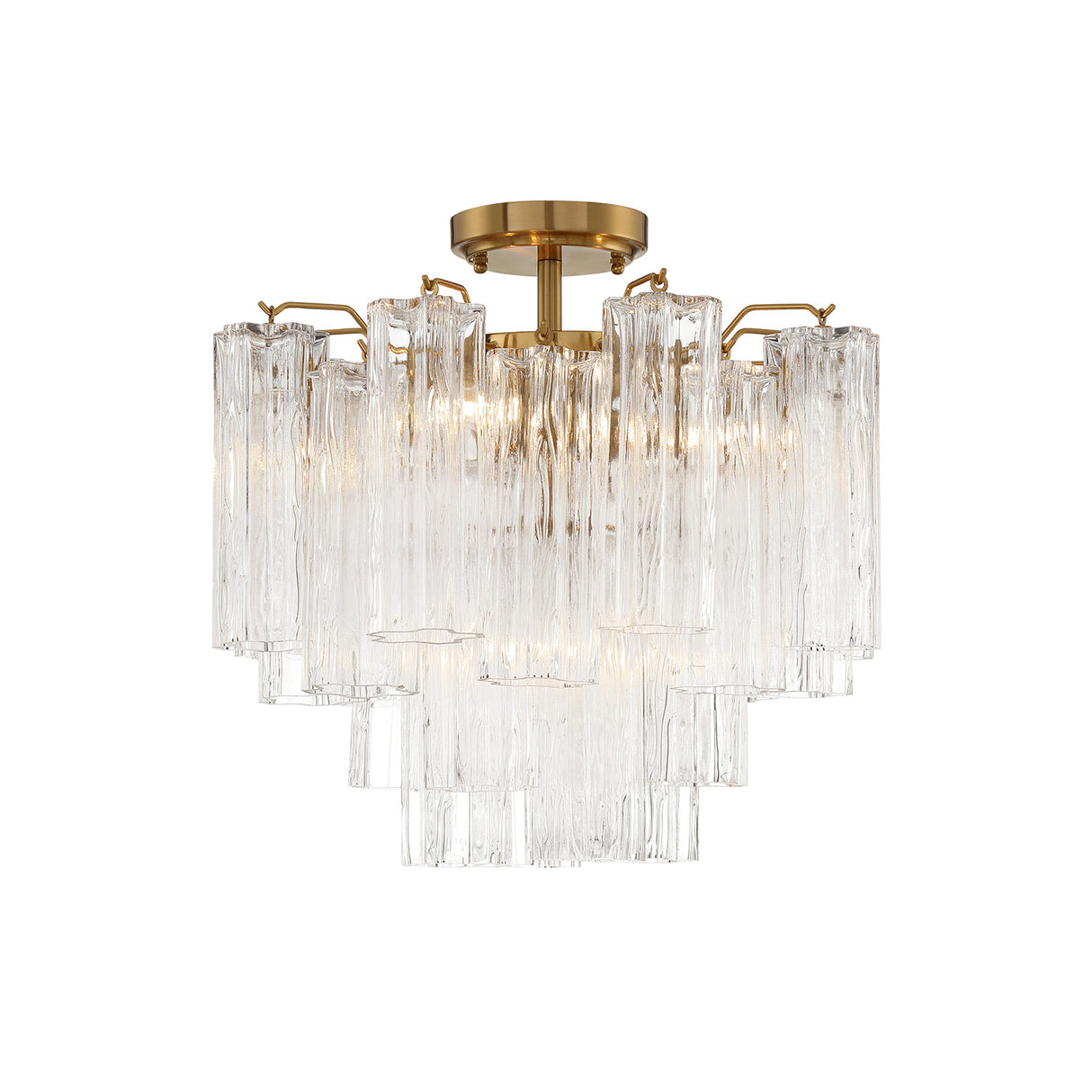 Grace Semi-Flush 18", Brass with Clear Glass