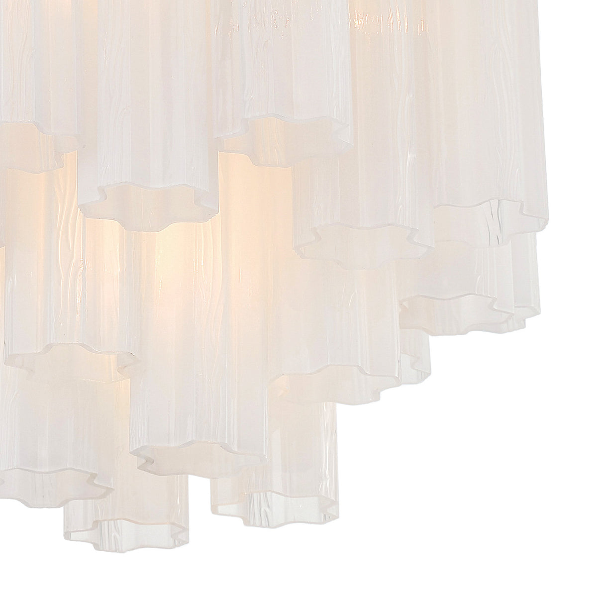 Grace Semi-Flush 18", Brass with White Glass