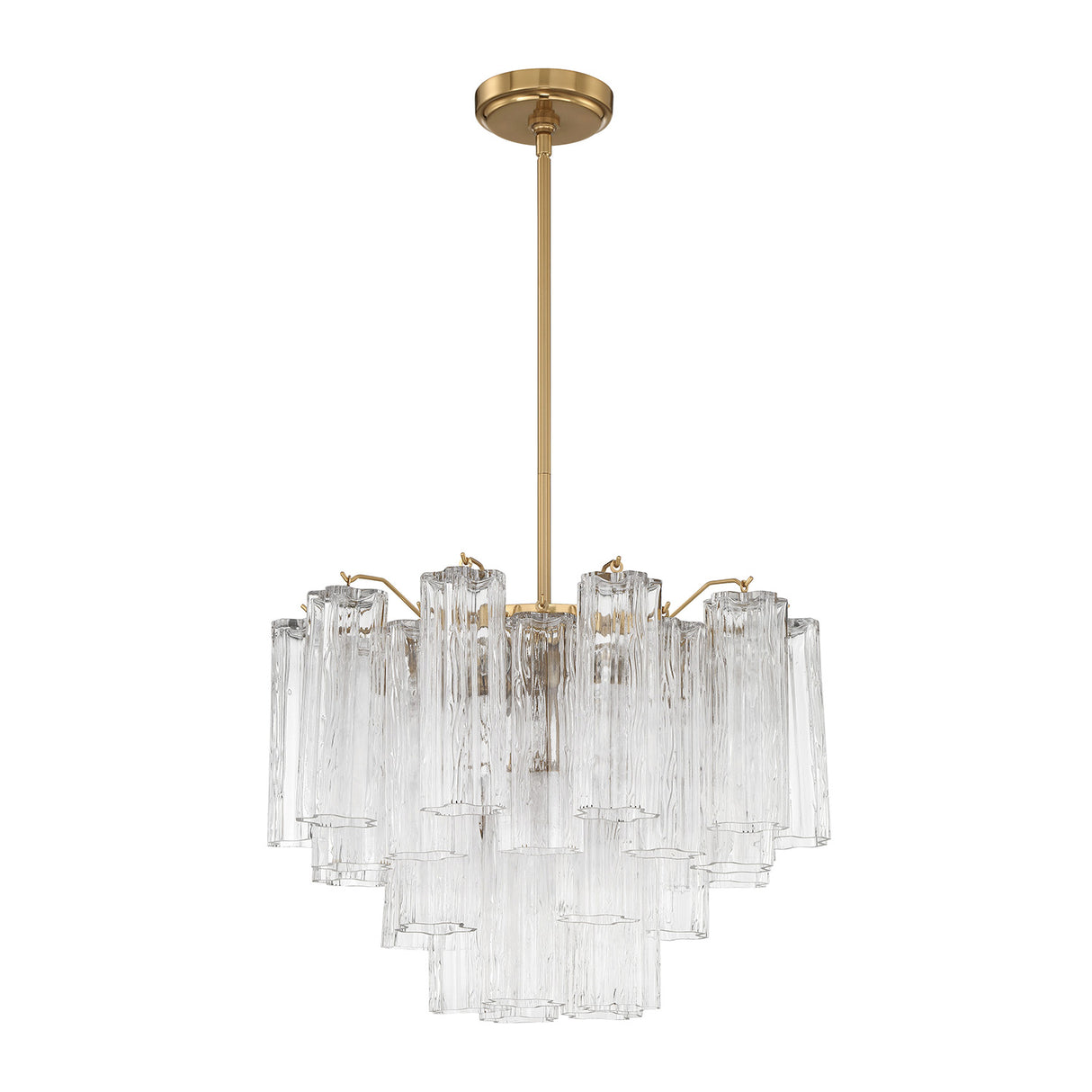 Grace 6 Light Chandelier 20", Brass with Clear Glass