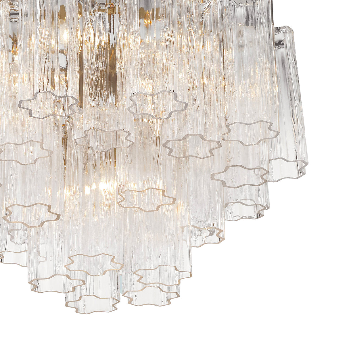 Grace 6 Light Chandelier 20", Brass with Clear Glass