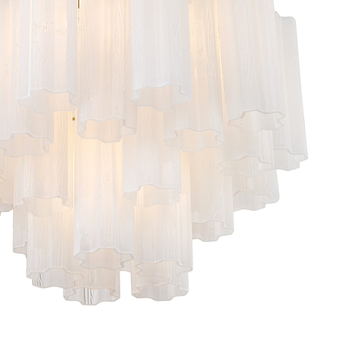 Grace 6 Light Chandelier 20", Brass with White Glass