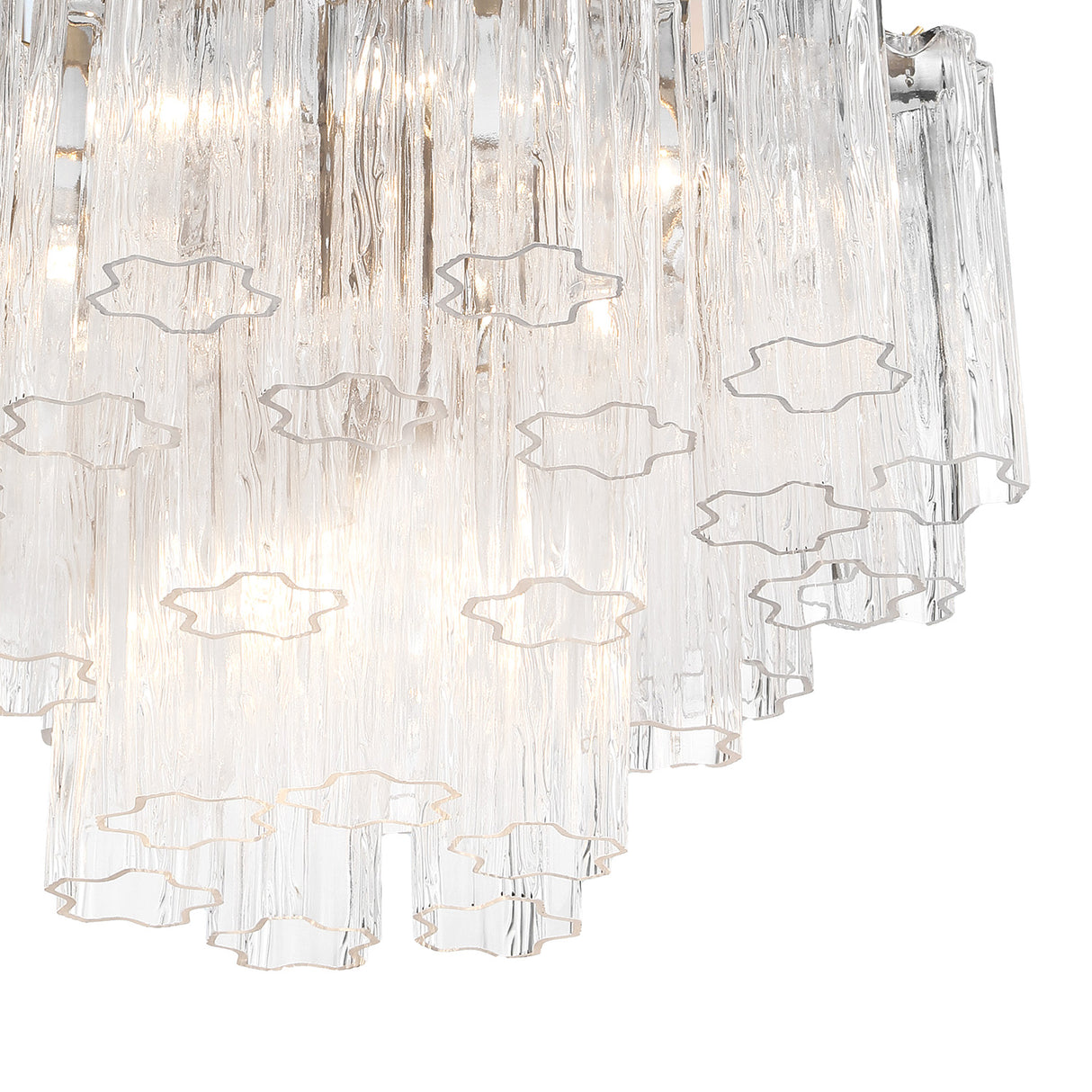 Grace 9 Light Chandelier 22", Brass with Clear Glass