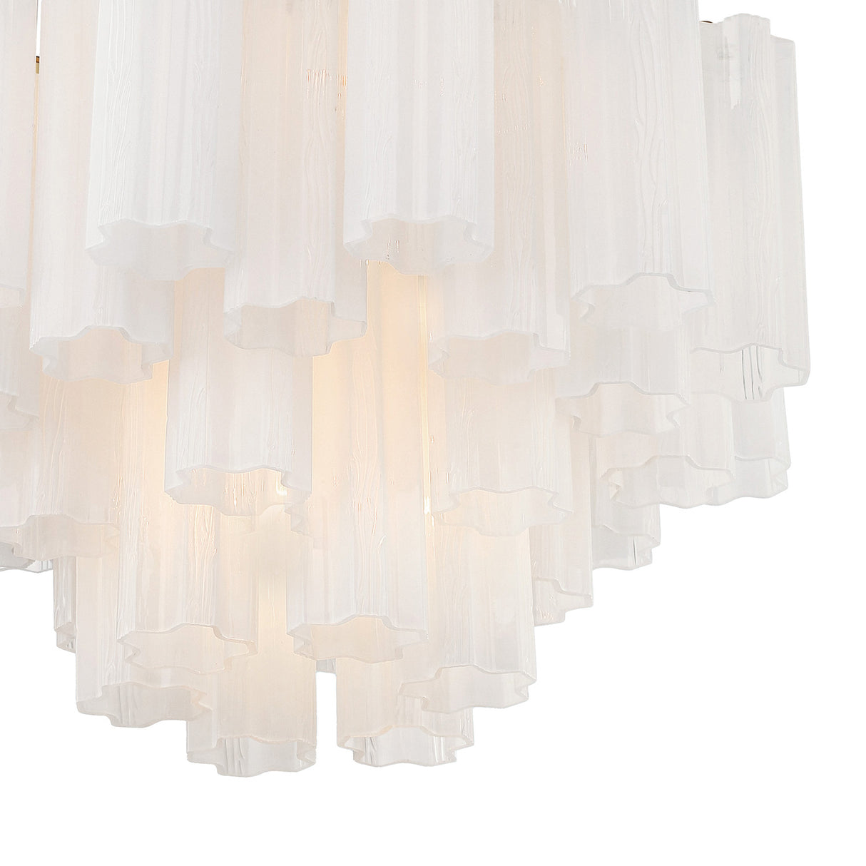 Grace 9 Light Chandelier 22", Brass with White Glass