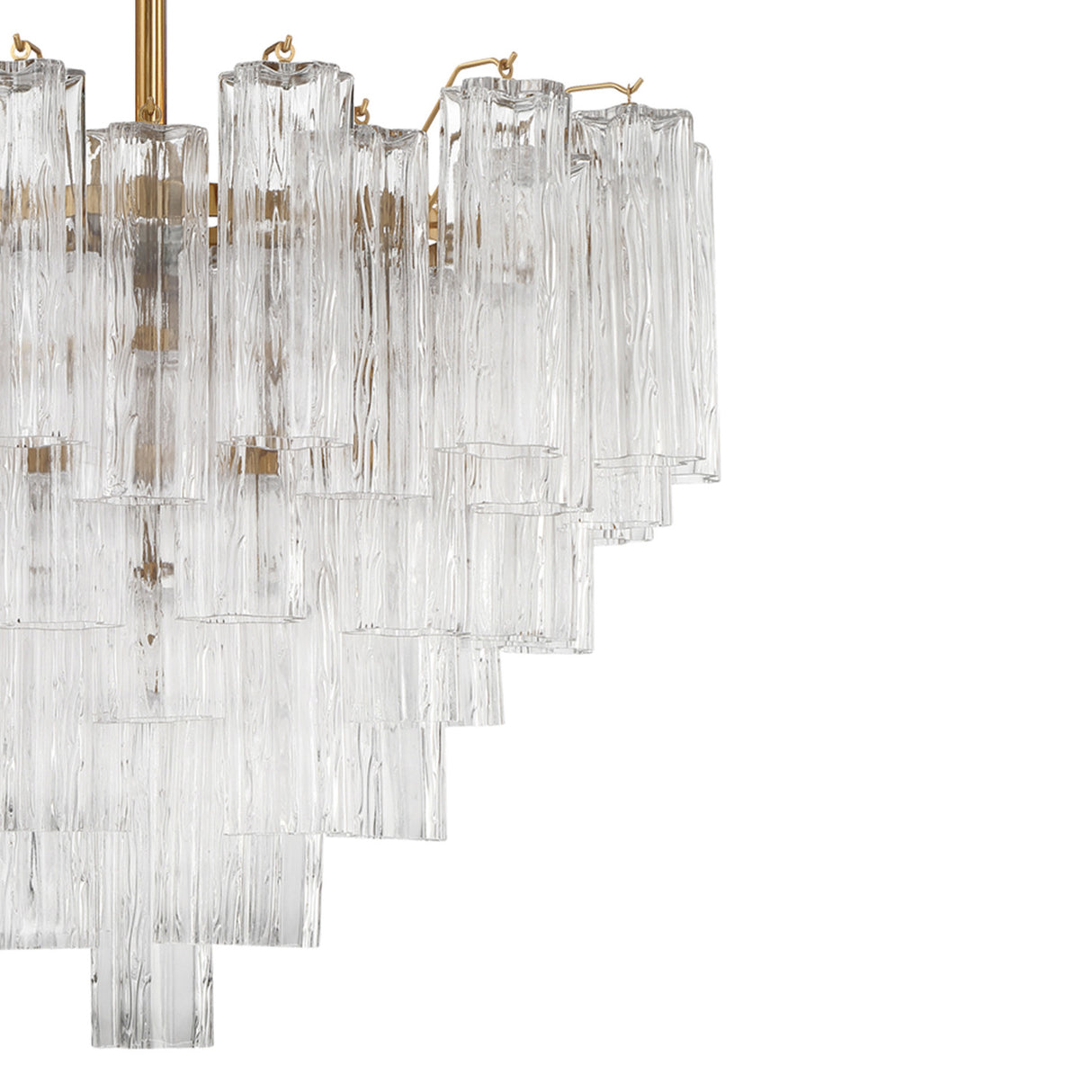 Grace 12 Light Chandelier 27", Brass with Clear Glass