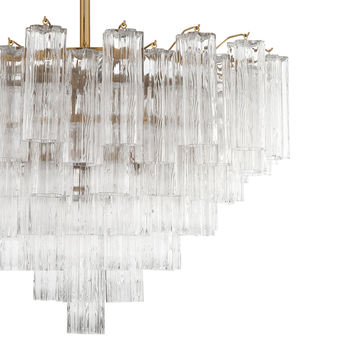 Grace 16 Light Chandelier 32", Brass with Clear Glass