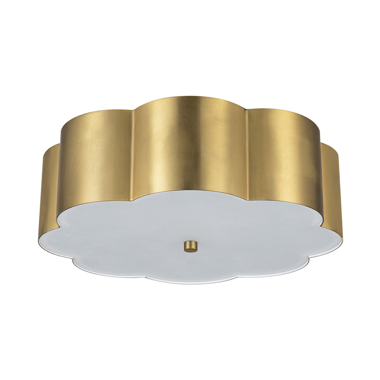 Shana Flush Mount 14", Brushed Brass