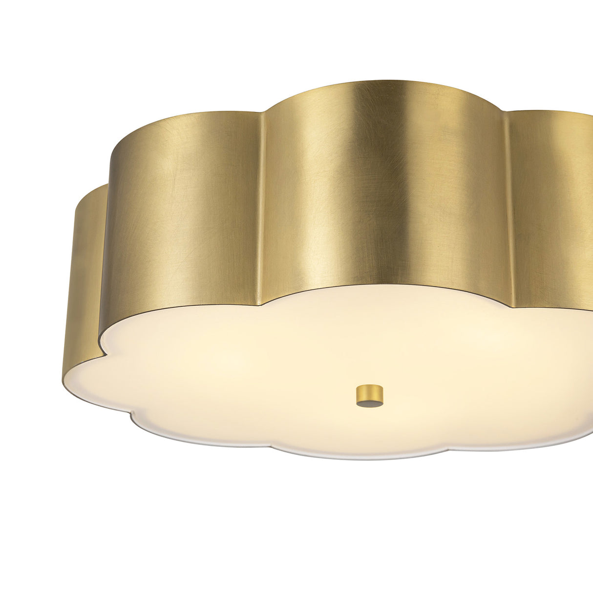 Shana Flush Mount 14", Brushed Brass
