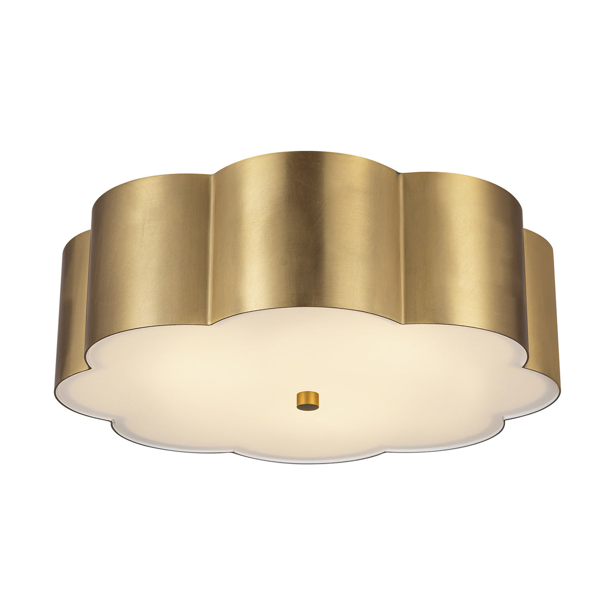 Shana Flush Mount 14", Brushed Brass
