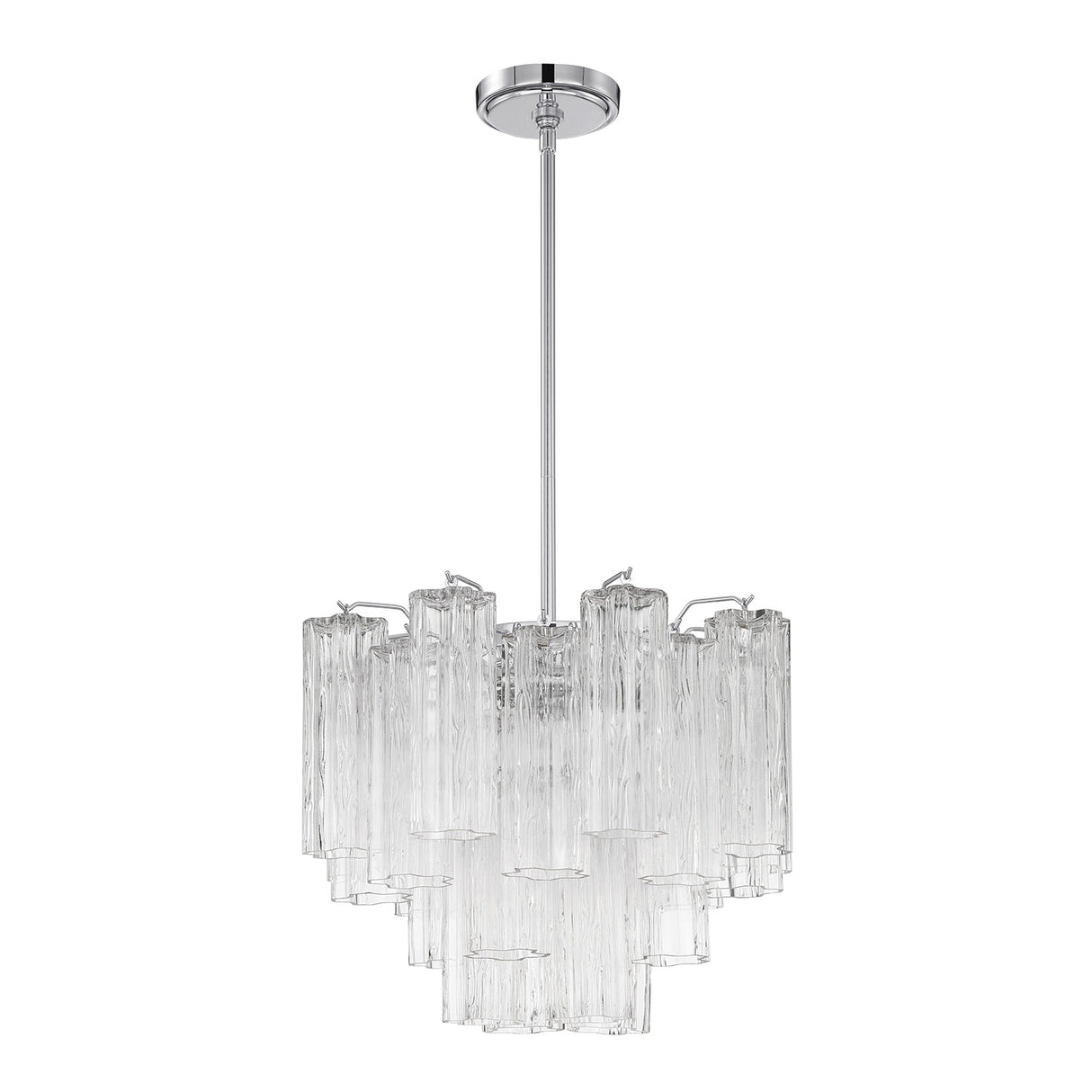 Grace 4 Light Mini Chandelier 18", Chrome with Clear Glass