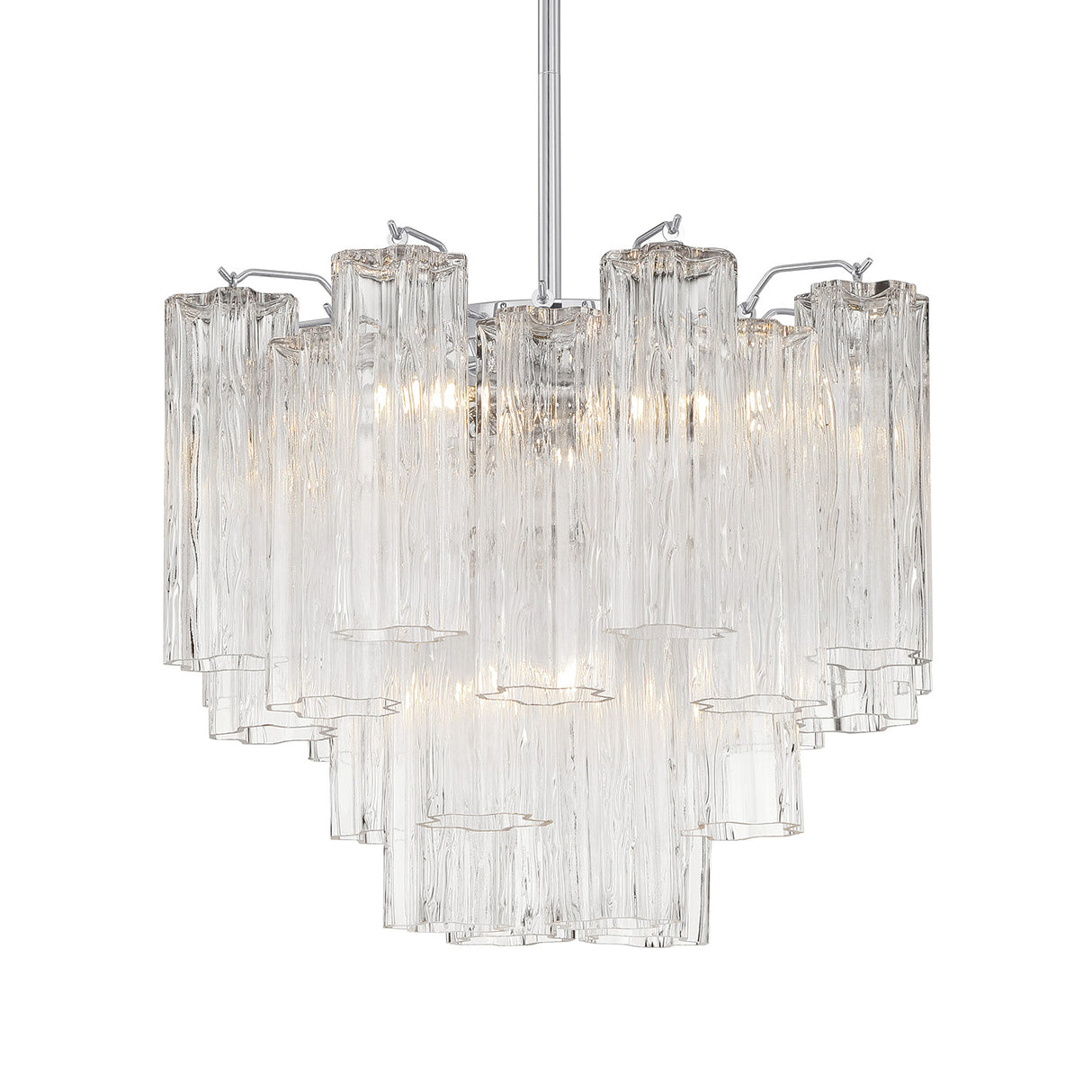 Grace 4 Light Mini Chandelier 18", Chrome with Clear Glass