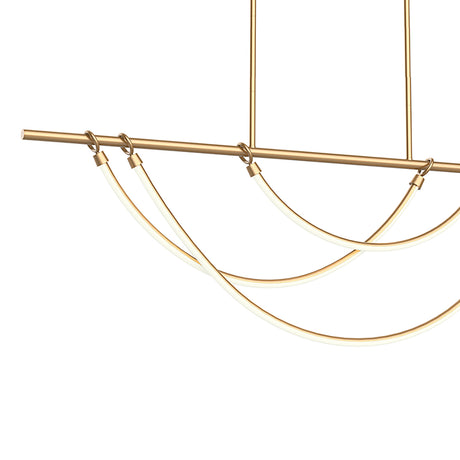Otis Linear LED Pendant 48", Vintage Brass