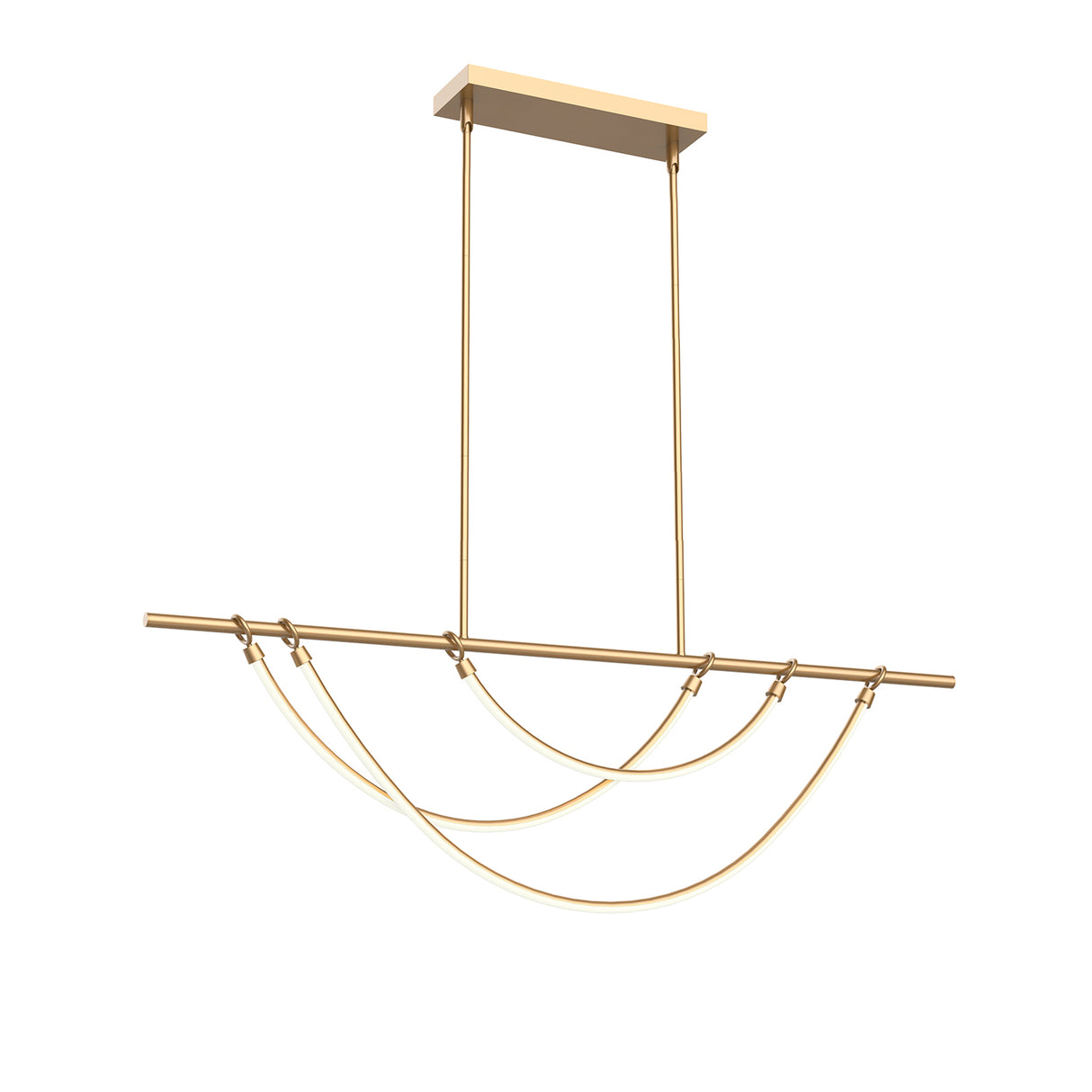 Otis Linear LED Pendant 48", Vintage Brass