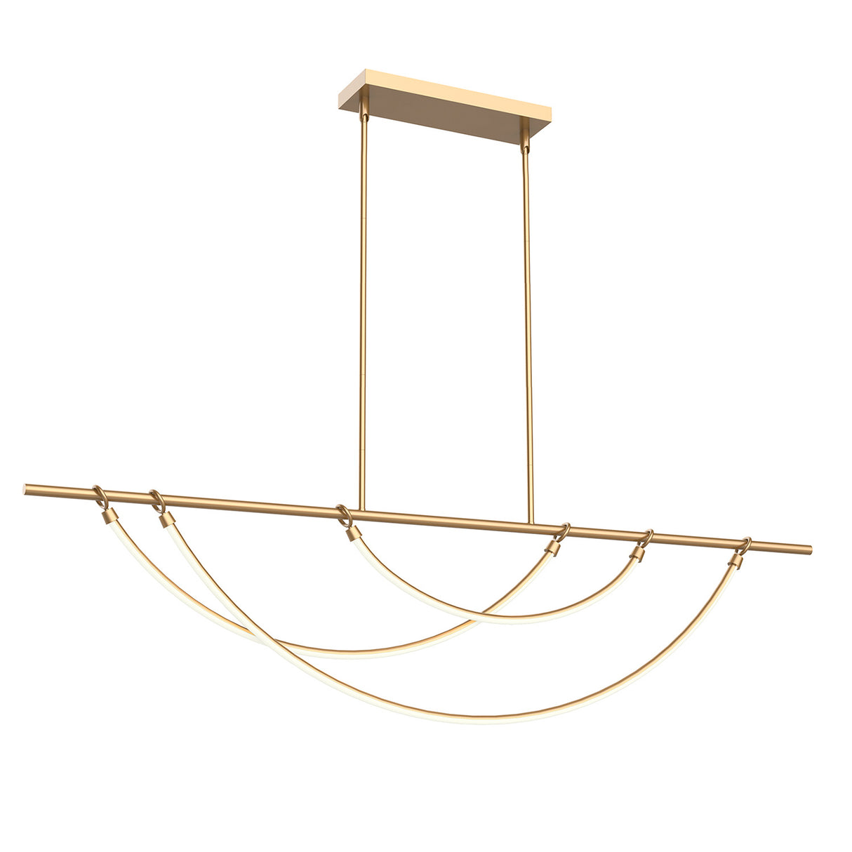 Otis Linear LED Pendant 60", Vintage Brass