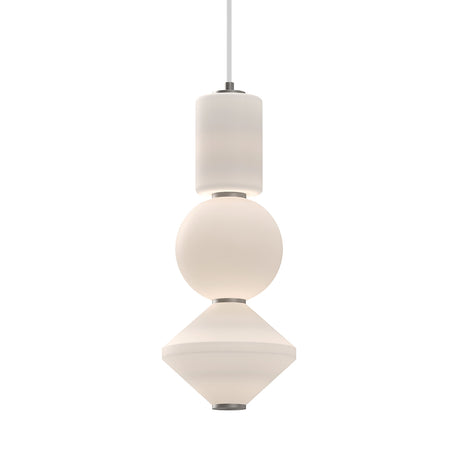Shai LED Pendant 8", Brushed Nickel and Opal Glass