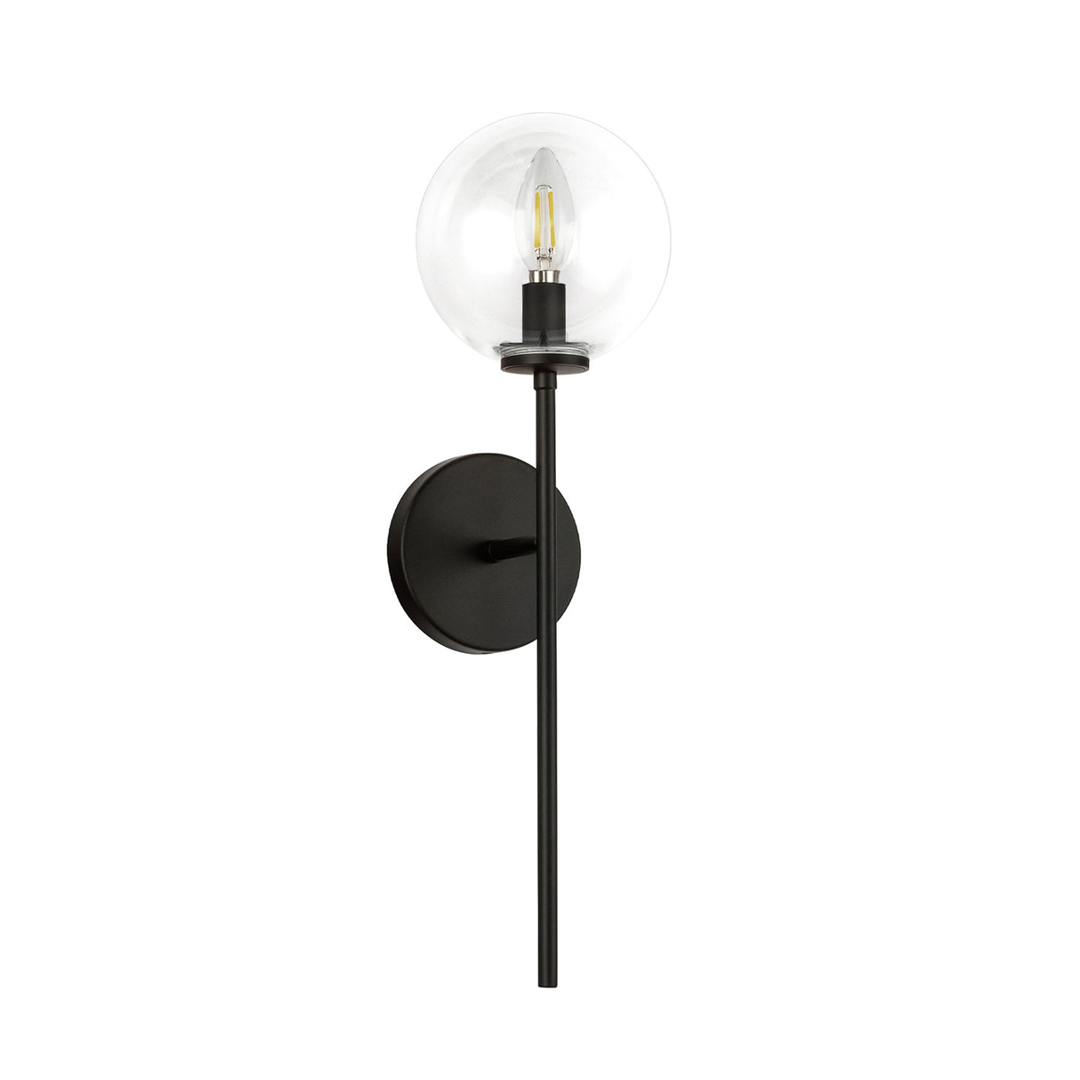 Gurt 1 Light Wall Sconce 20", Matte Black