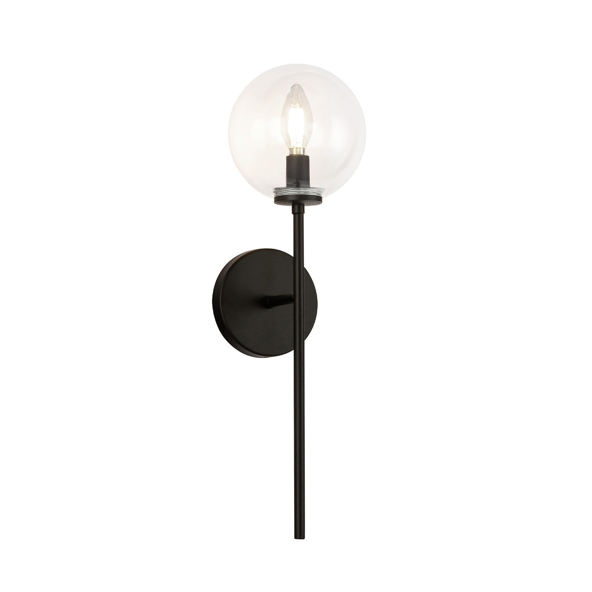 Gurt 1 Light Wall Sconce 20", Matte Black