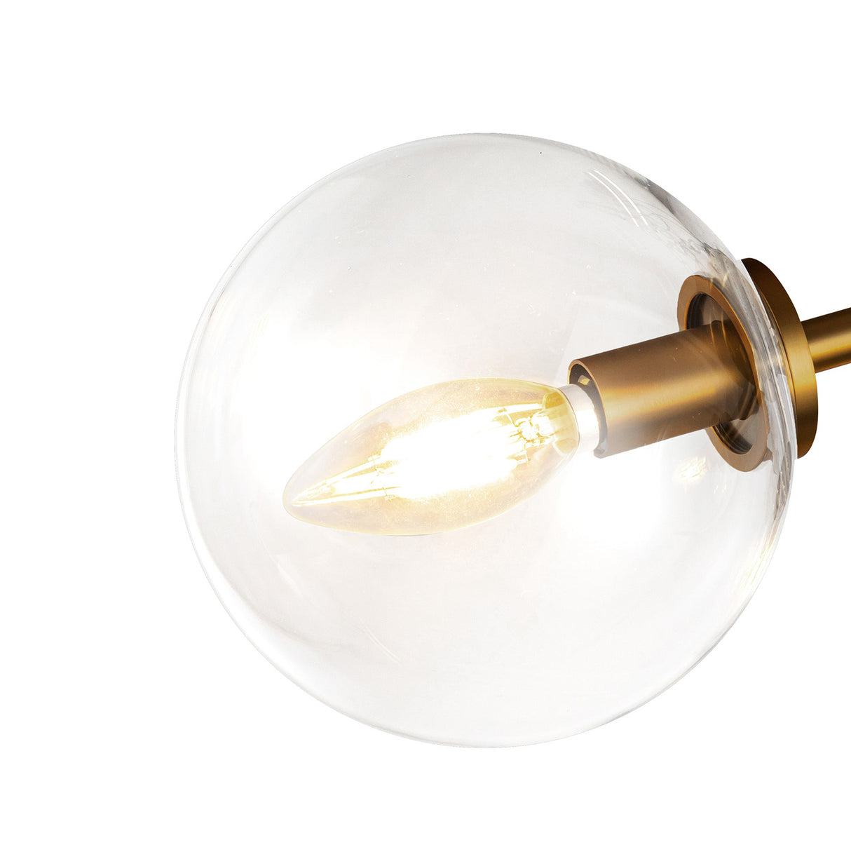 Gurt 3 Light Semi-Flush 18", Aged Brass