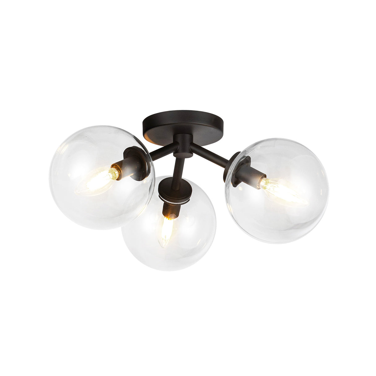 Gurt 3 Light Semi-Flush 18", Matte Black
