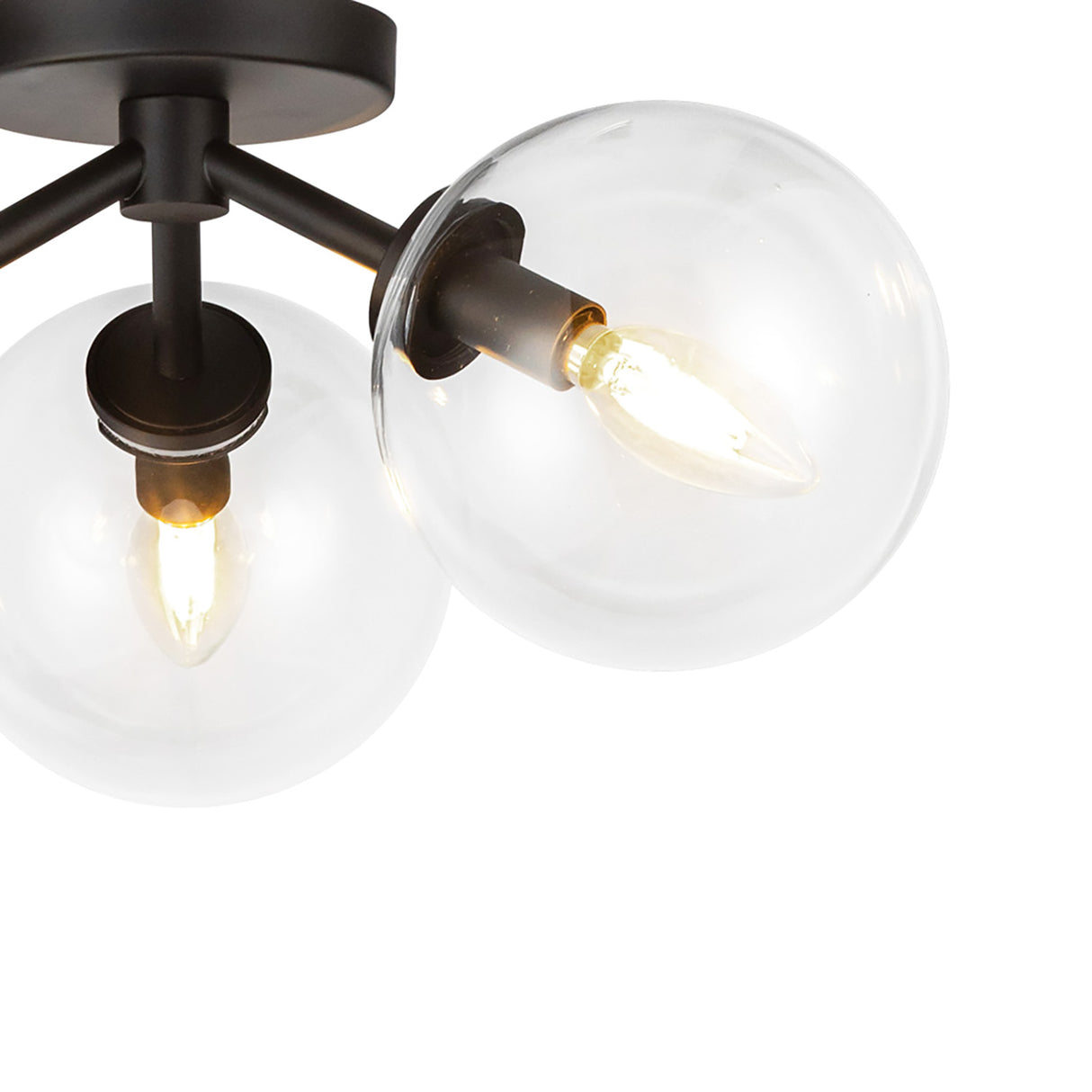 Gurt 3 Light Semi-Flush 18", Matte Black