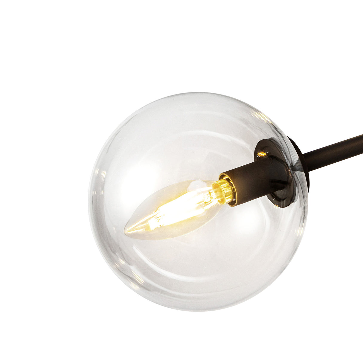 Gurt 6 Light Chandelier 40", Matte Black