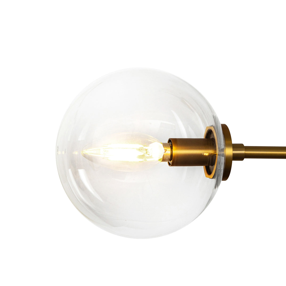 Gurt 4 Light Linear Pendant 48", Aged Brass