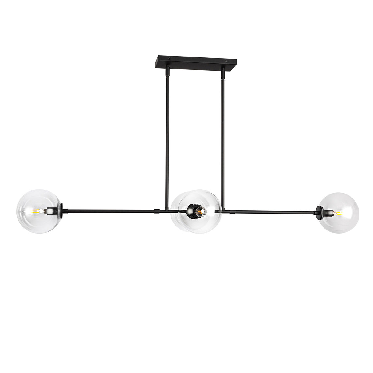 Gurt 4 Light Linear Pendant 48", Matte Black