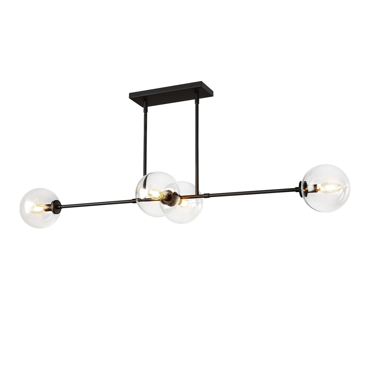 Gurt 4 Light Linear Pendant 48", Matte Black