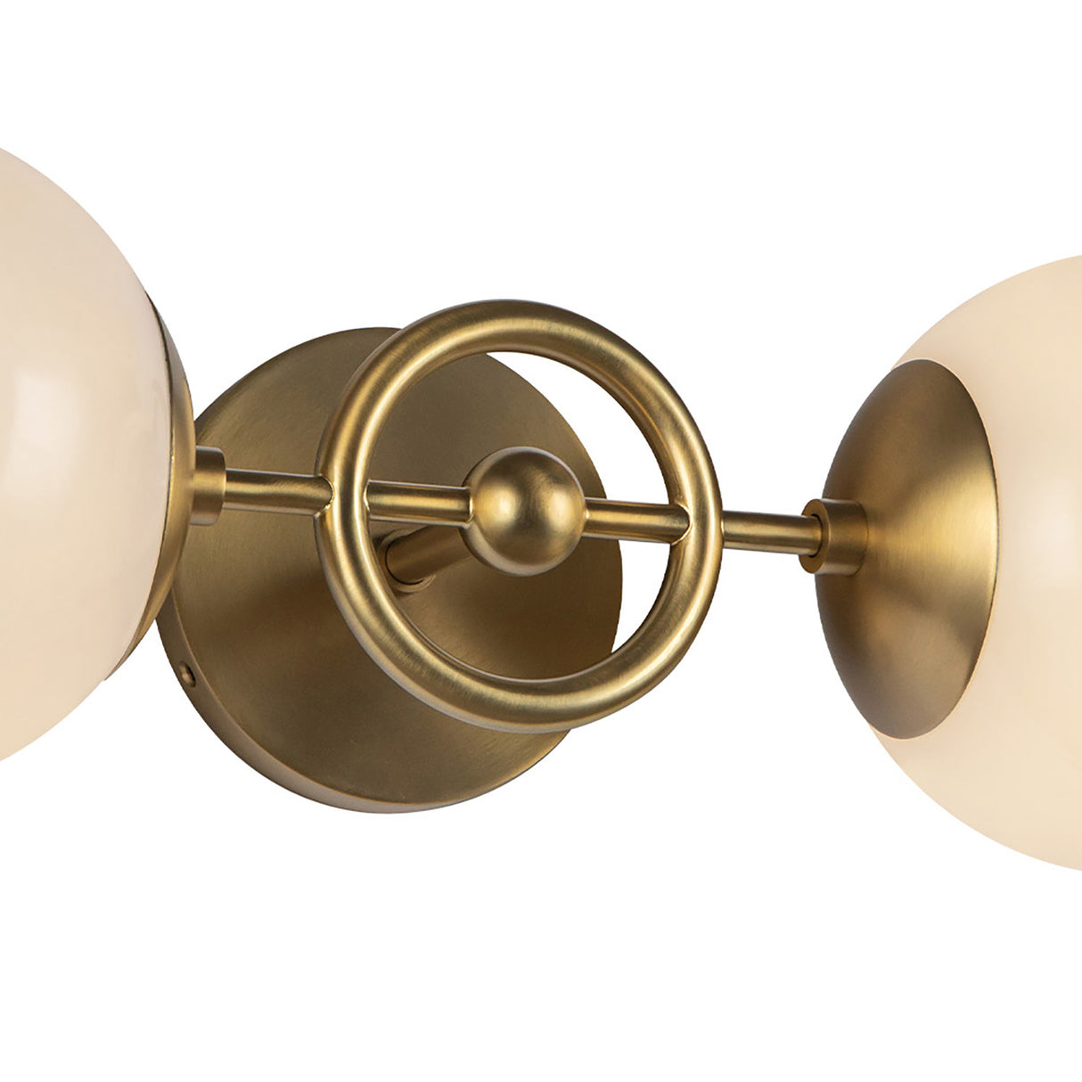 Tristen 2 Light Vanity 18", Brushed Brass and Opal Glass