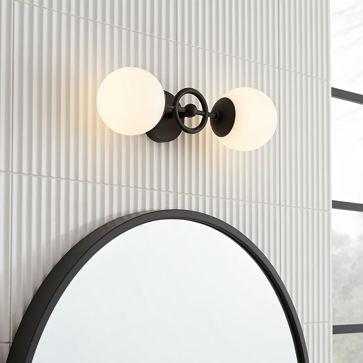 Tristen 2 Light Vanity 18" for Modern home with White Tile